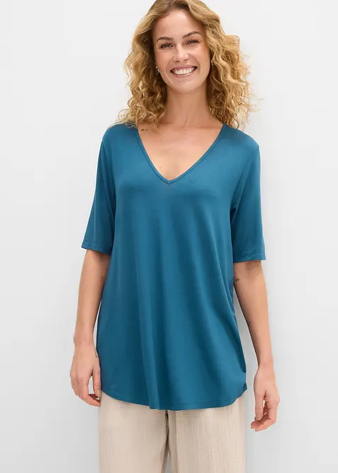 Maglia lunga in viscosa morbida, bonprix
