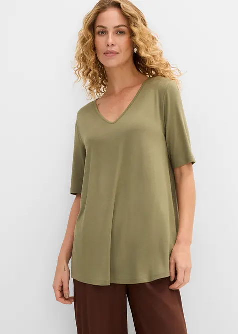 Maglia lunga in viscosa morbida, bonprix