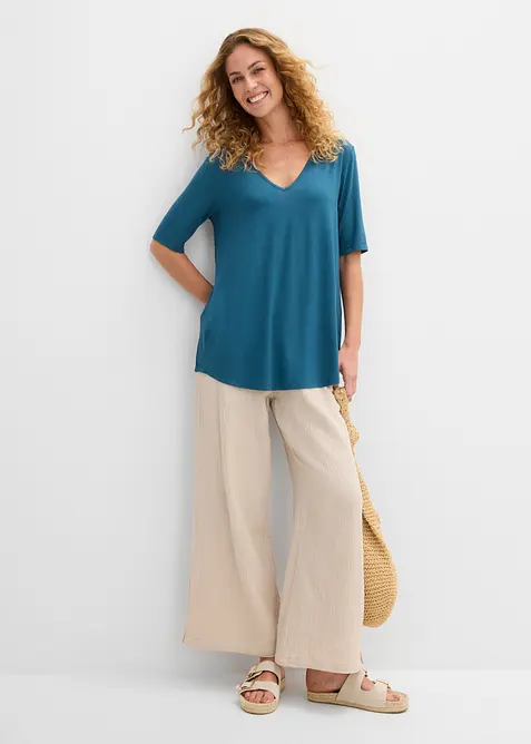 Maglia lunga in viscosa morbida, bonprix