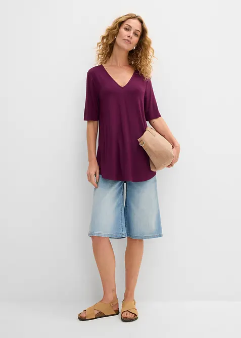 Maglia lunga in viscosa morbida, bonprix