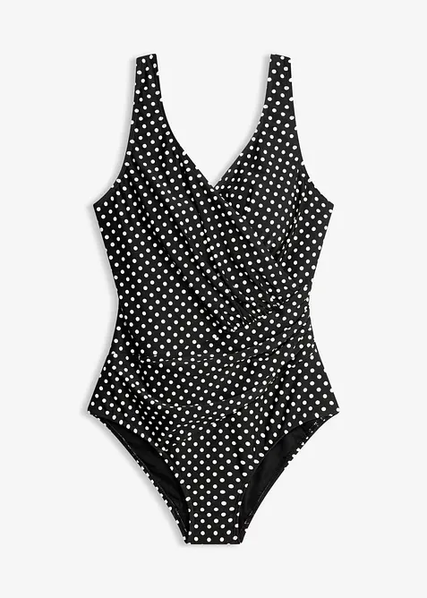 Costume intero con dettaglio incrociato ed effetto modellante medio, bonprix
