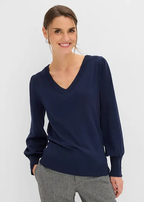 Maglione in filato fine misto viscosa, bonprix