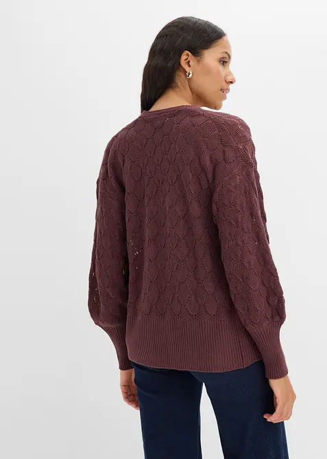 Cardigan traforato, bonprix