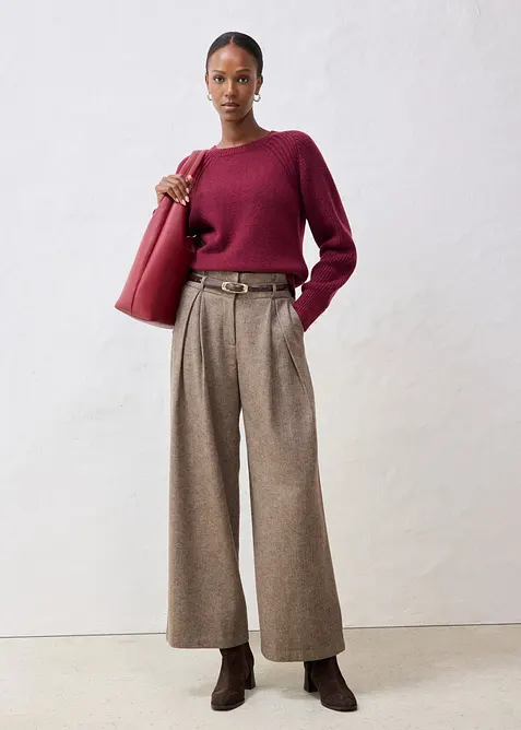 Maglione in misto lana morbido, bonprix