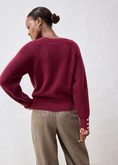 Maglione in misto lana morbido, bonprix