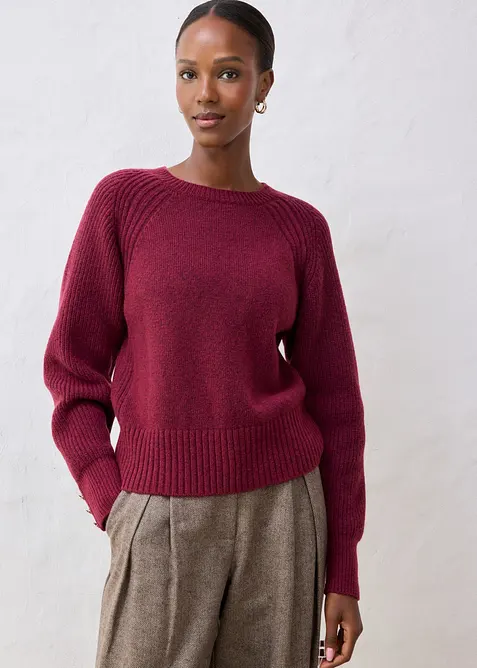 Maglione in misto lana morbido, bonprix