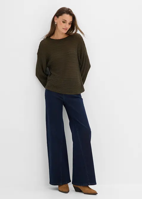 Maglione traforato oversize, bonprix