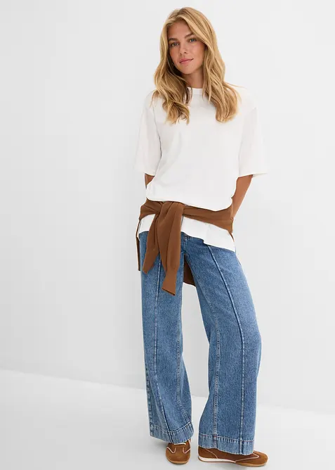 Maglia lunga in interlock, bonprix