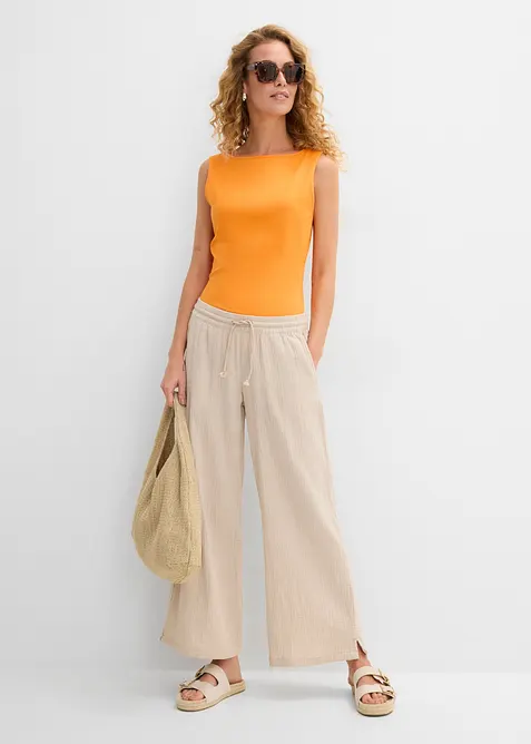 Canotta con scollo a barchetta (pacco da 2), bonprix