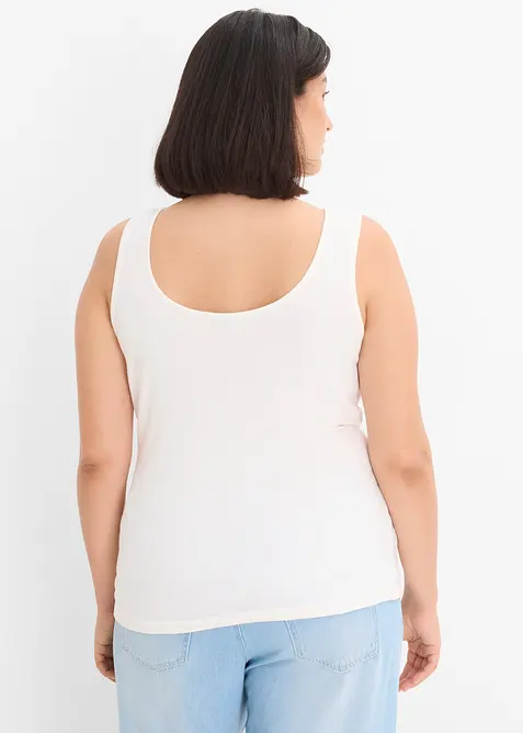Canotta con scollo a barchetta (pacco da 2), bonprix