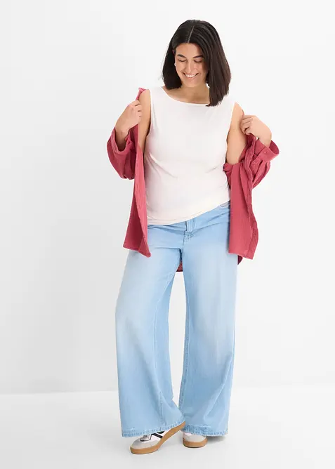 Canotta con scollo a barchetta (pacco da 2), bonprix