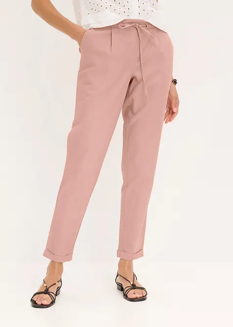 Pantaloni in misto lino, bonprix