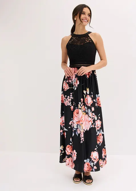 Abito lungo con pizzo, bonprix