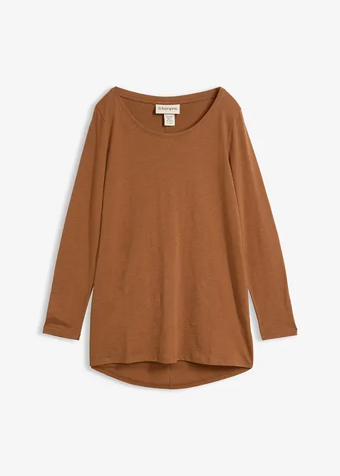 Maglia a maniche lunghe in jersey slub leggero, bonprix