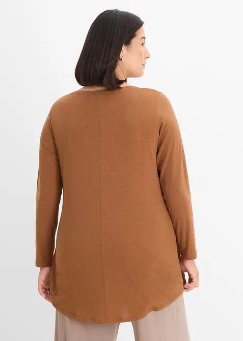 Maglia a maniche lunghe in jersey slub leggero, bonprix