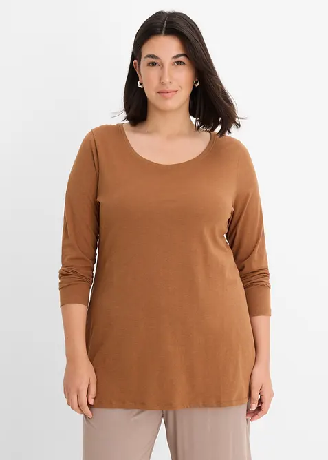 Maglia a maniche lunghe in jersey slub leggero, bonprix
