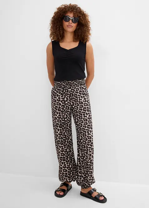 Pantaloni a palloncini in viscosa fluida, bonprix