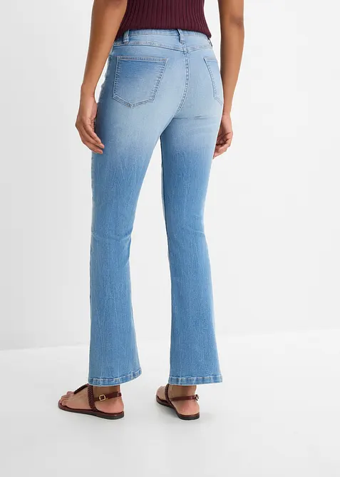 Jeans bootcut elasticizzati confortevoli, vita alta, bonprix