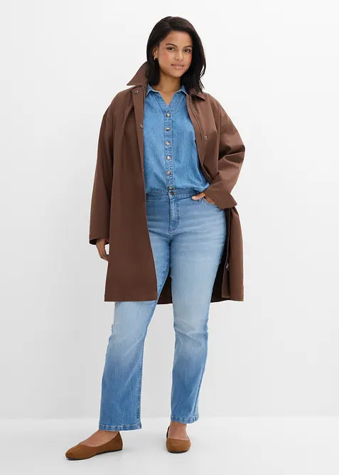 Jeans bootcut elasticizzati confortevoli, vita alta, bonprix