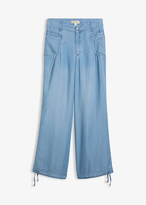Pantaloni wide leg in Lyocell fluente, bonprix