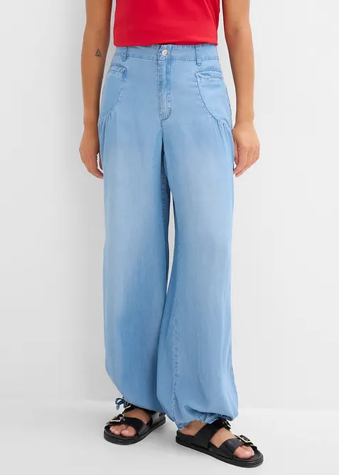 Pantaloni wide leg in Lyocell fluente, bonprix