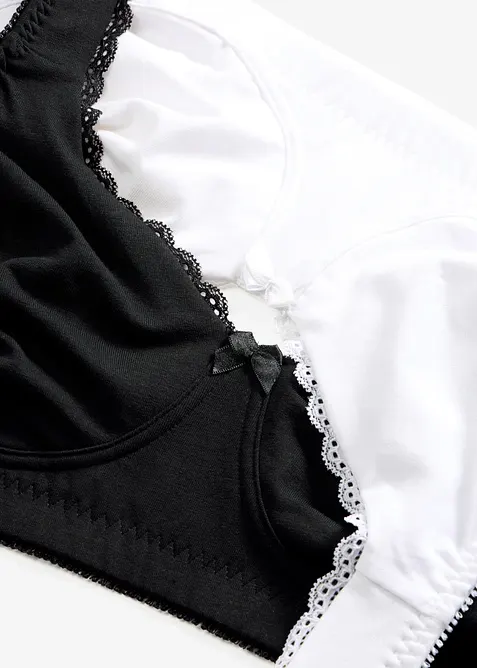 Reggiseno t-shirt minimizer senza ferretto con cotone biologico (pacco da 2), bonprix