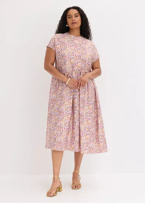Abito midi in misto viscosa, bonprix