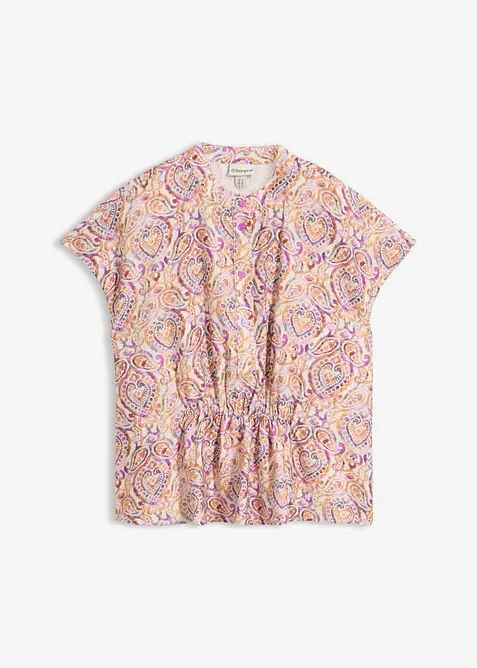 Blusa a maniche corte in misto viscosa, bonprix