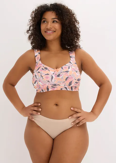 Reggiseno senza ferretto con cotone (pacco da 3), bonprix