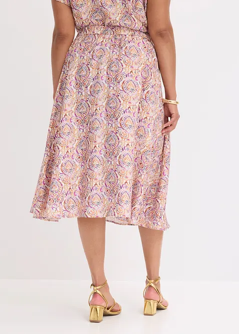 Gonna midi in misto viscosa, bonprix