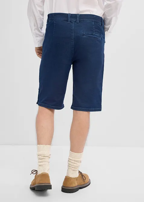 Bermuda bavaresi in denim felpato con vita comoda, bonprix