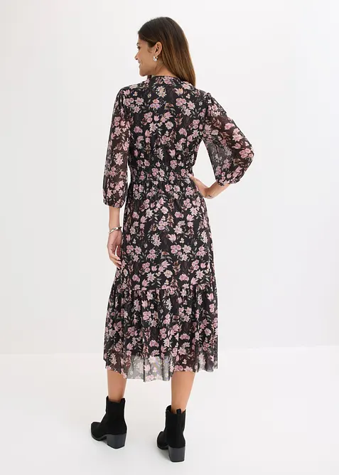 Abito midi in mesh fine, bonprix