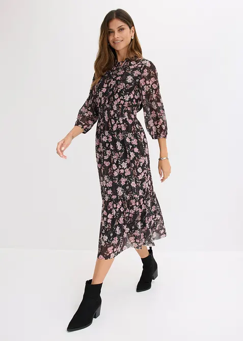 Abito midi in mesh fine, bonprix