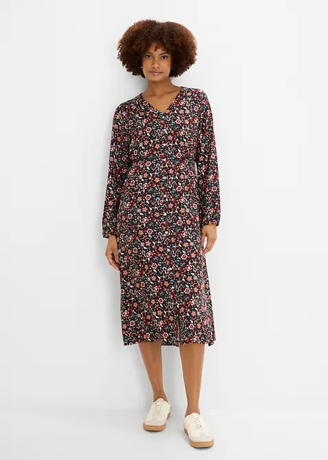 Abito midi in viscosa fluida, bonprix