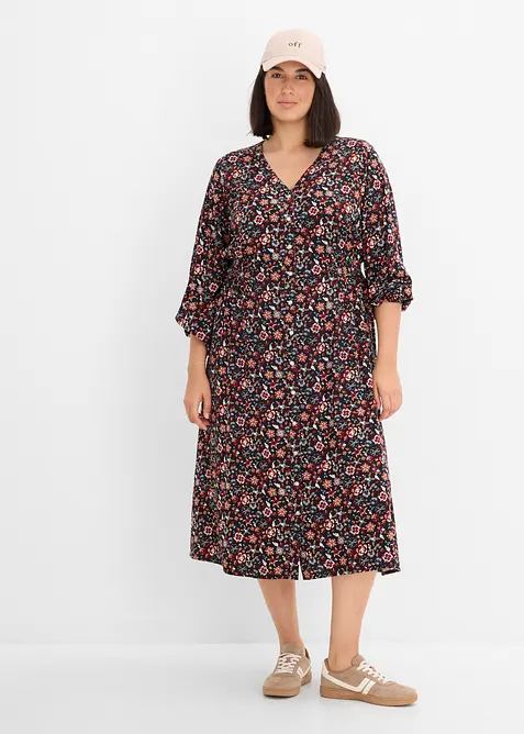 Abito midi in viscosa fluida, bonprix
