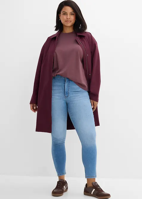 Jeans skinny cropped, vita alta, bonprix
