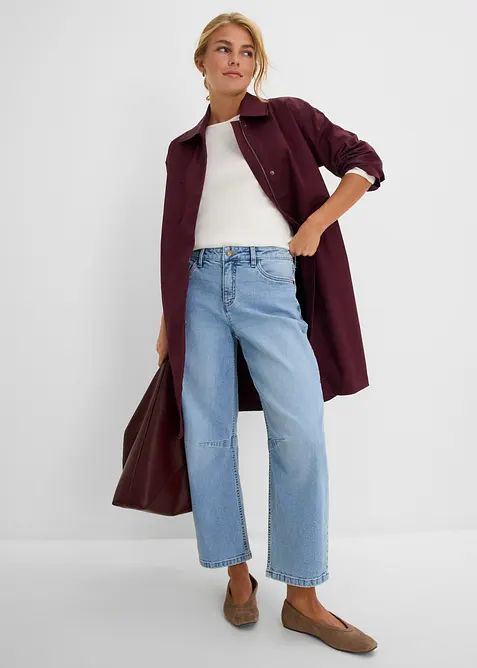 Jeans barrel, vita media, bonprix