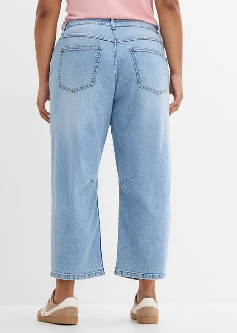 Jeans barrel, vita media, bonprix