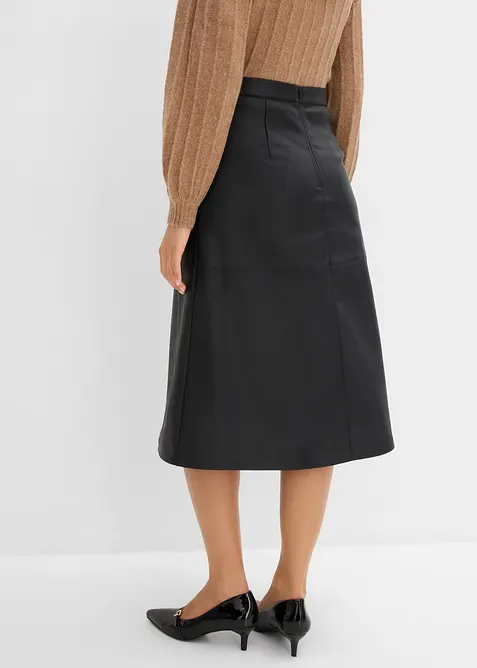 Gonna midi in similpelle, bonprix
