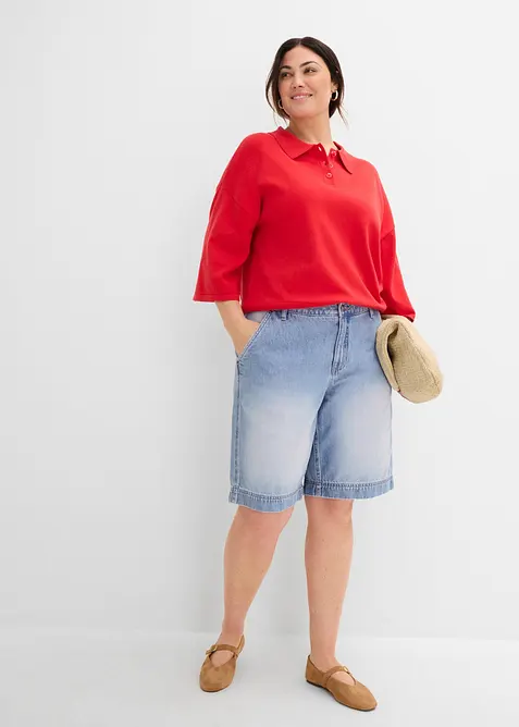 Bermuda di jeans leggeri, vita media, bonprix