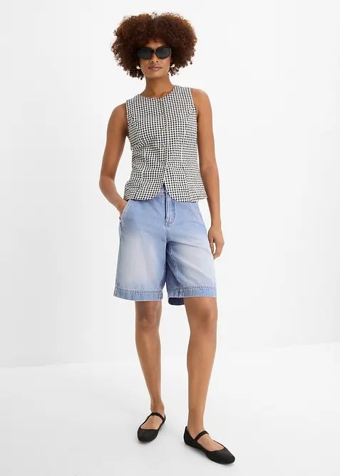 Bermuda di jeans leggeri, vita media, bonprix