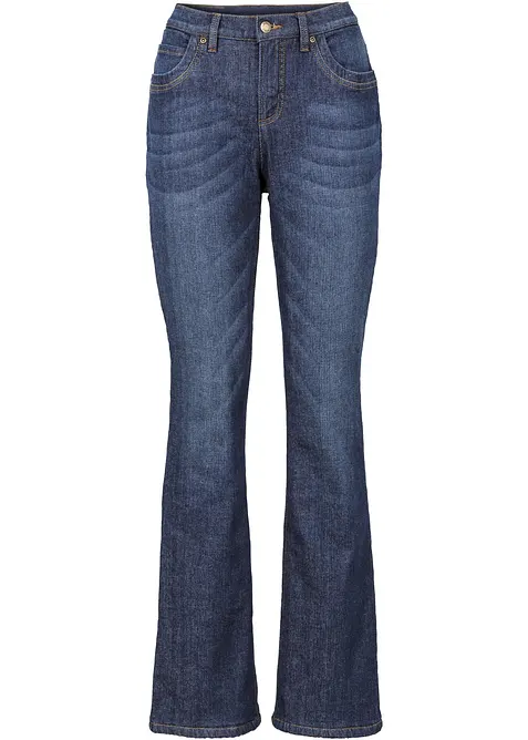 Jeans bootcut termici, vita alta, bonprix