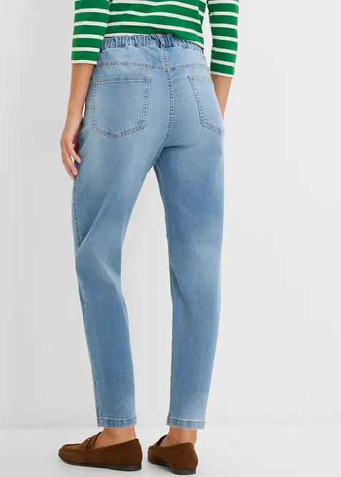 Mom jeans cropped, vita alta, bonprix