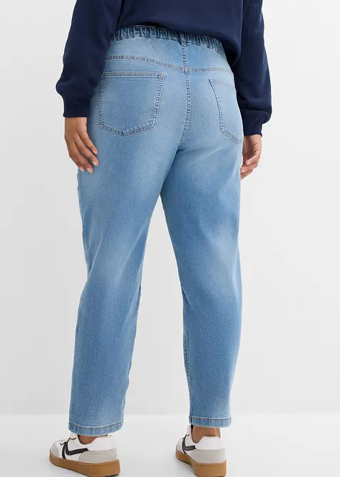 Mom jeans cropped, vita alta, bonprix