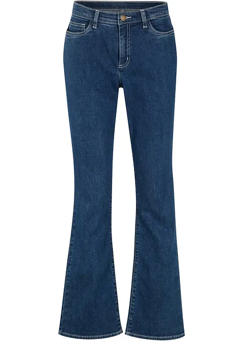 Jeans bootcut in cotone biologico, vita media, bonprix