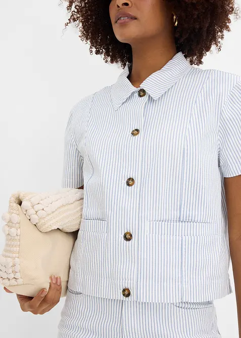 Giacca di jeans a righe, bonprix