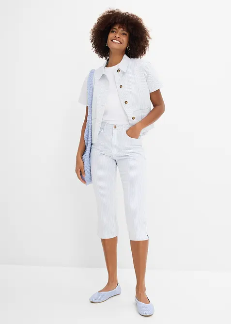 Jeans capri, vita media, bonprix