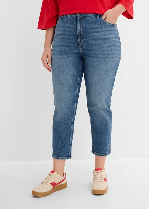Jeans cropped slim fit, vita alta, bonprix