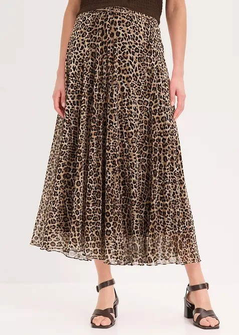 Gonna di chiffon con effetto crinkle, bonprix