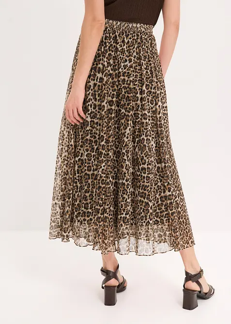 Gonna di chiffon con effetto crinkle, bonprix